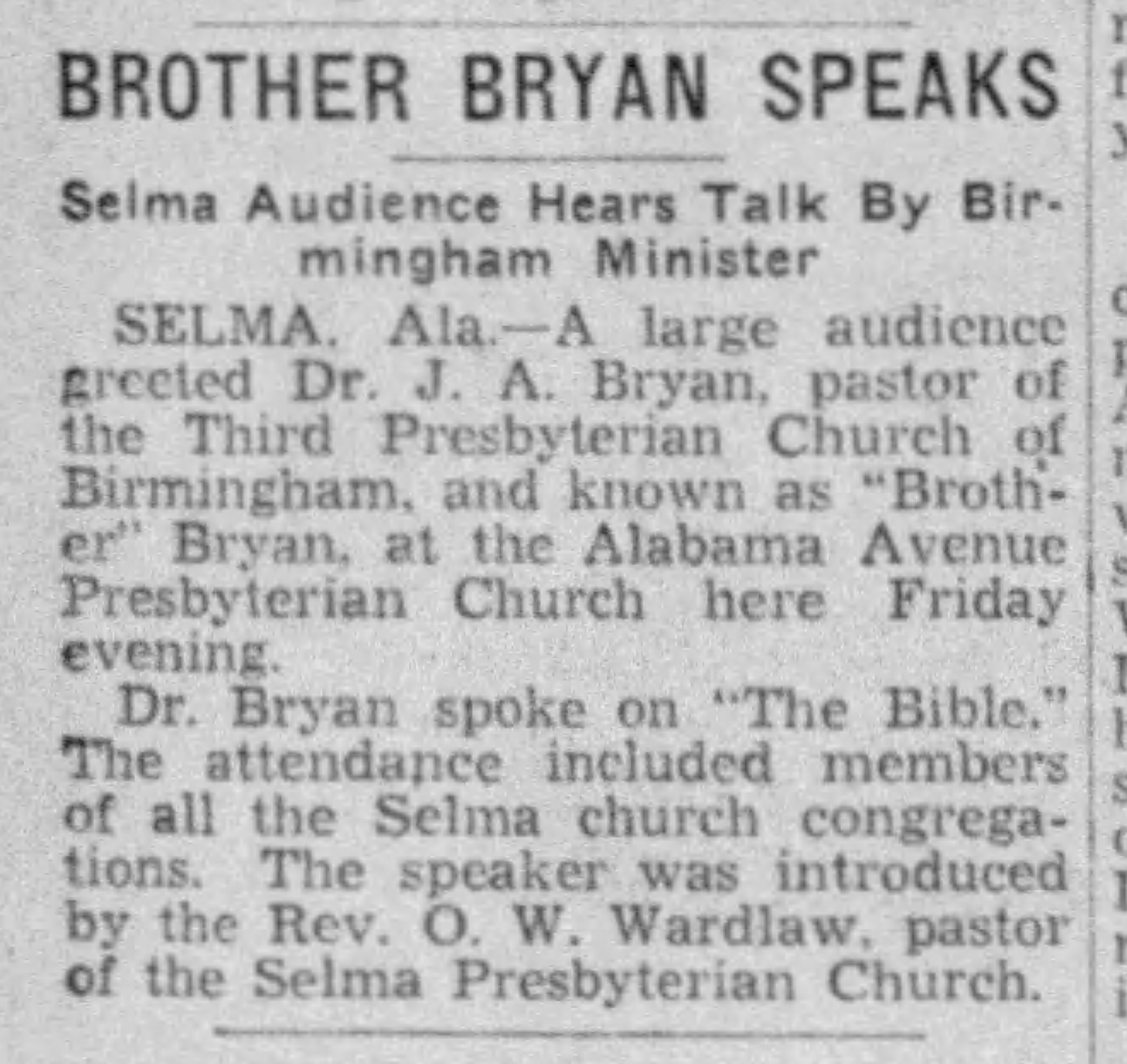 Brother Bryan Speaks